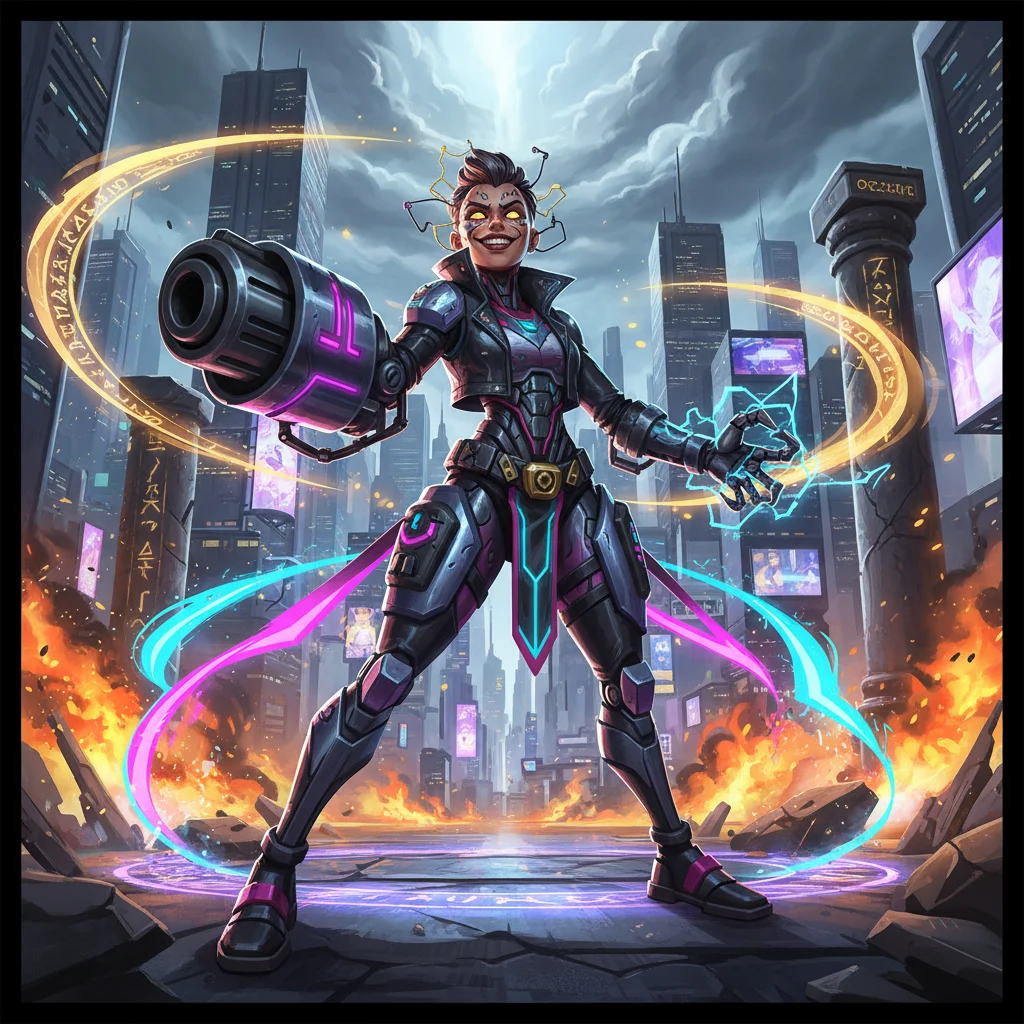 Chrome, O Mercenário Cromado, personagem lendario de Cyberpunk 2199 no Batalha TCG