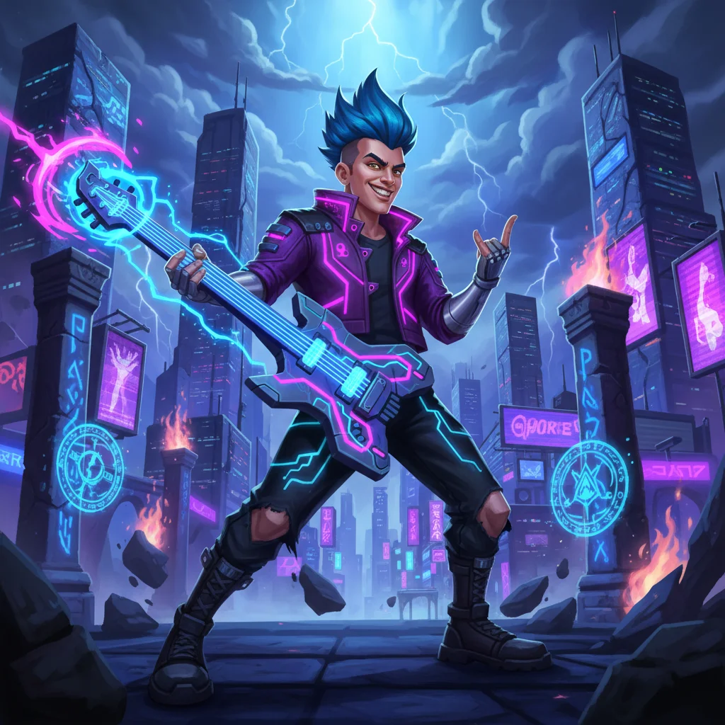 DJ Vortex, O Rebelde Sônico, personagem raro de Cyberpunk 2199 no Batalha TCG