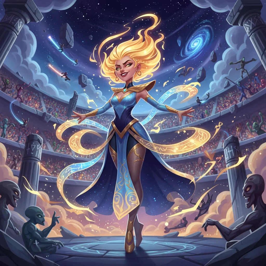 Nebulosa Ginasta, Dança das Estrelas, personagem lendario de Estádio Cósmico no Batalha TCG