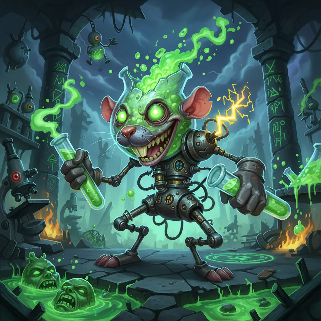 Rato Gênio, O Roedor Erudito, personagem incomum de Laboratório Proibido no Batalha TCG