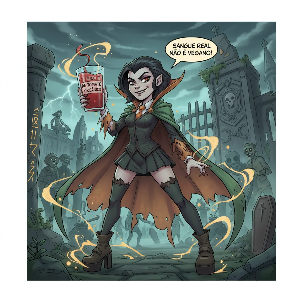 Vampirinha, A aluna mais popular da escola. Bebe apenas suco de tomate organico porque sangue real nao e vegano., personagem lendario de Escola de Horrores no Batalha TCG